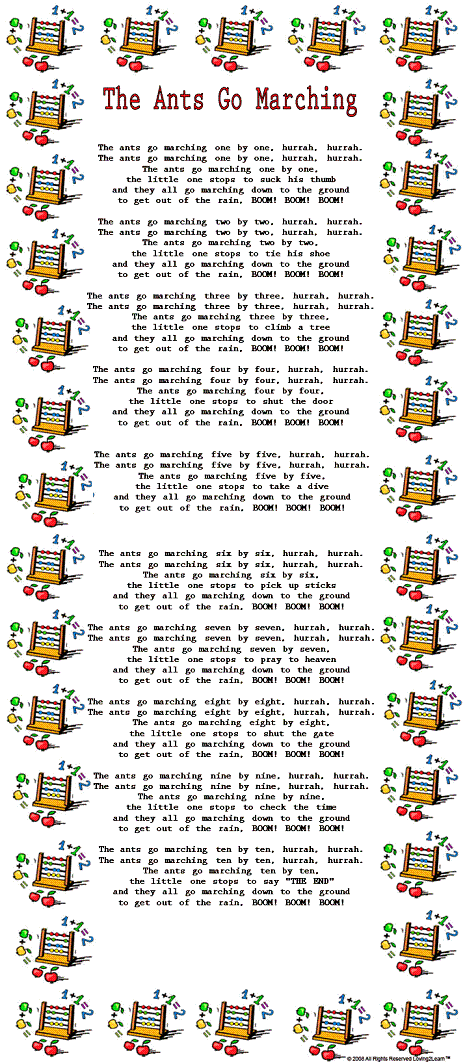 The Ants Go Marching Song Slide Share